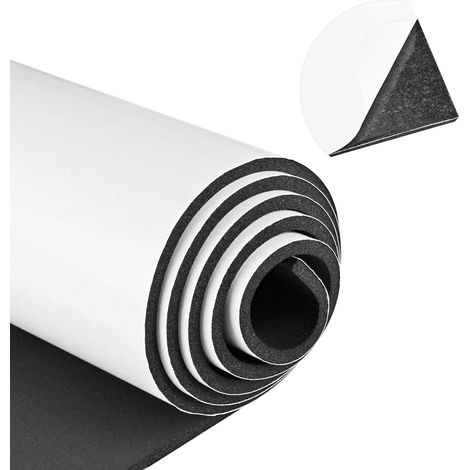 Rouleau de Mousse Autocollante - 300mm x 3mm x 2m plaque de mousse néoprène multifonction, anti-choc antidérapantes, pour joint de porte et fenêtre, résistant aux intempéries, insonorisant, DIY