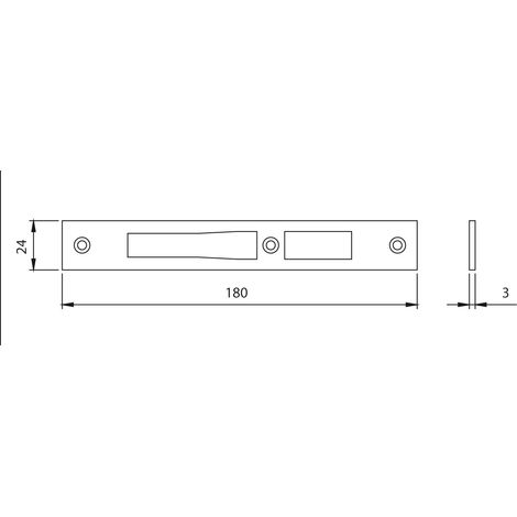 Iseo Art. 038.030 Contropiastra Serratura 783.1 - 5 Pz