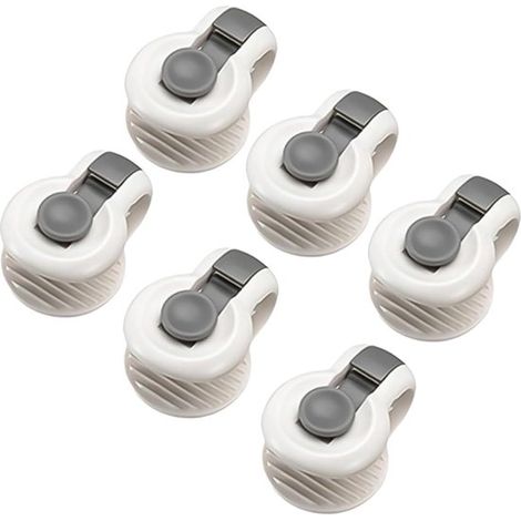 Set di 6 clip per copripiumino - Clip per copripiumino - Clip per copripiumino - Clip per copripiumino - Clip per copripiumino - Clip per copripiumino - Clip - Piumino - Accessori per piumino - Grigio (1/5)