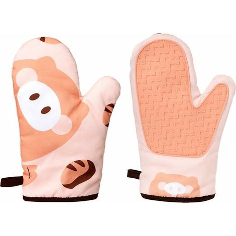 1 Paire Gants de Four Gants de Cuisine en Silicone Résistant à la Chaleur Gants de Barbecue pour Cuire Griller (1/4)