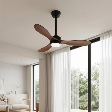 Tribesigns Ventilateur de Plafond 106 cm avec Lumière et Télécommande, Éclairage LED à Intensité Variable, Ventilateur Réversible, Moteur CC Silencieux, 6 Vitesses (1/5)