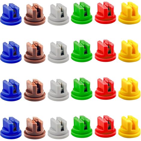 Lot de 24 buses pulvérisation plates en plastique à 110° (0,15–0,6 mm) pour désherbant, accessoires d'agriculture et jardinage - (1/5)