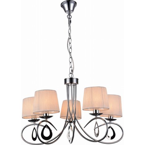 Lampadario Candellux Arnika 35-21687 cromo 5xE14 bianchi (1/2)