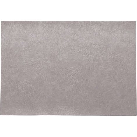 ASA Selection vegan leather Tischset Silver Cloud, Platzmatte, Platzdeckchen, Untersetzer, PU Lederoptik, Grau, 78313076