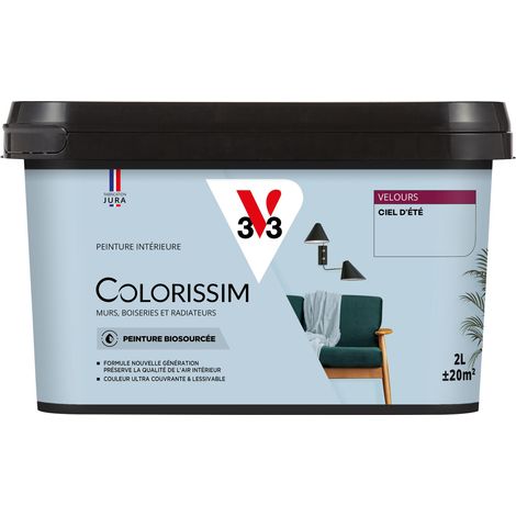 Peinture murale intérieure Colorissim® V33 Ciel d'été Velours 2L