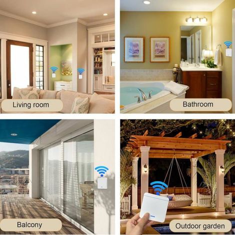 Interrupteur Sans Fil - Ulisem - 10A 230V - Kit Extérieur - Va et Vient (1/4)