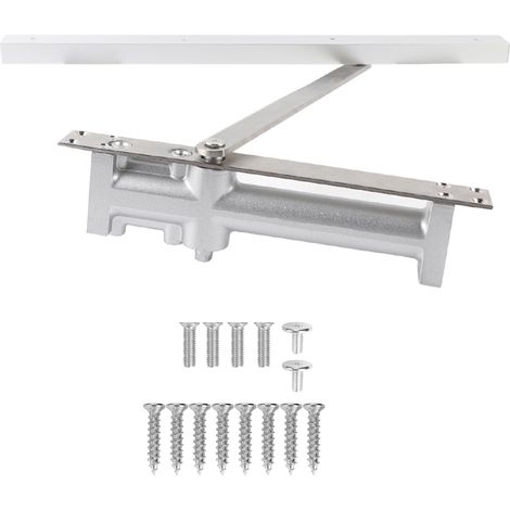 Pose-porte hydraulique tamponné automatique en aluminium 80 kg, quincaillerie de fermeture dissimulée avec réglage de position (1/5)