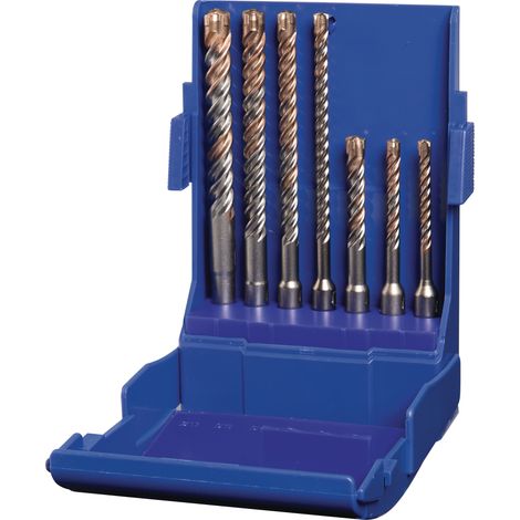 Juego  de  martillo  perforador  Multicutter  4  7  piezas.  SDS-plus  Ku.-Kass.  TECWERK (1/2)
