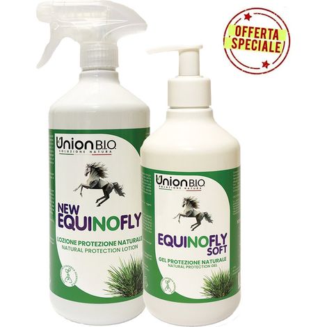 SET NEW EQUINOFLY PER INSETTI: 1 spray corpo 1000ml più 1 gel parti delicate 500 ml con profumazione sgradita agli insetti