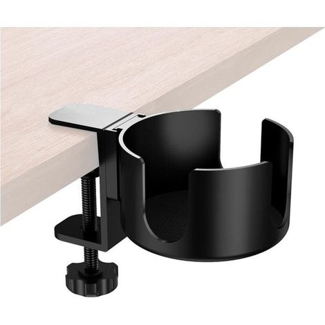 Soporte para botellas y vasos con clip, soporte universal para vasos, clip para tazas y platillos de café, botellas y vasos de cerveza para el hogar o la oficina, 1 pieza (1/5)
