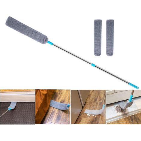 Nettoyeur De Poussière Rétractable Gap, Chiffon À Main En Microfibre, Brosse À Poussière Pour Nettoyer Sous Les Appareils Gap Brosse De Nettoyage Avec 2 Chiffons De Rechange Pour Maison Chambre (1/5)