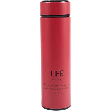 Rote, isolierte Edelstahlflasche (1/5)