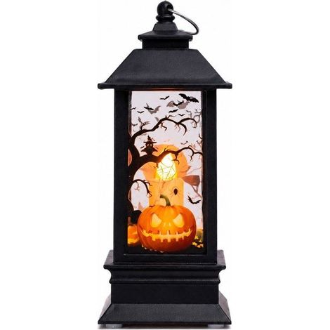 Lanternes décoratives d'Halloween - Bougie électronique LED Veilleuse citrouille squelette - Décoration de scène (1/5)