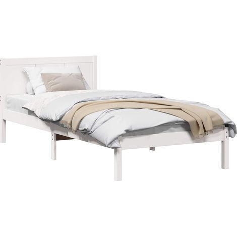 Maison Exclusive - Bettgestell Weiß 80 x 200 cm Massivholz Kiefer