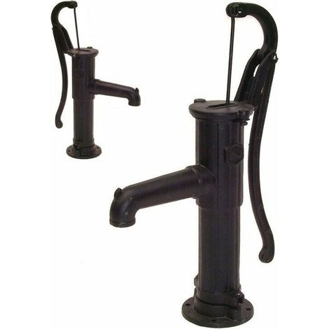 Schwengelpumpe Gusseisen SCHWARZ Handpumpe 55914 Handschwengelpumpe Gartenpumpe