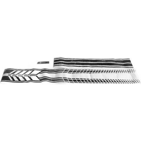Lot de 5 autocollants à bandes pour capot de voiture, autocollants en vinyle pour rétroviseurs latéraux, autocollants graphiques à bandes sportives, accessoires de décoration extérieure universels pou (1/5)