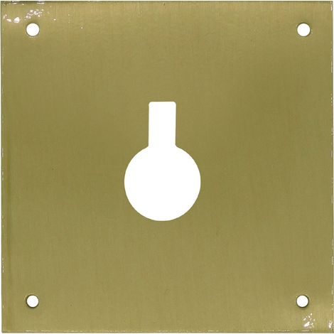 Plaque Serrure Verrou Plp14 Laiton Satiné 80x80 Mm - Micel