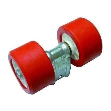 Ensemble de 2 galets rouge diam 100 sur balancier GM 40x40 (1/2)
