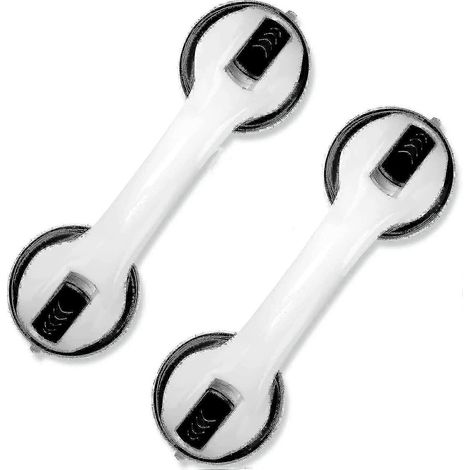 Lot de 2 ventouses antidérapantes pour accoudoir de salle de bain, pour perforer une porte en verre sans laisser de traces (1/5)