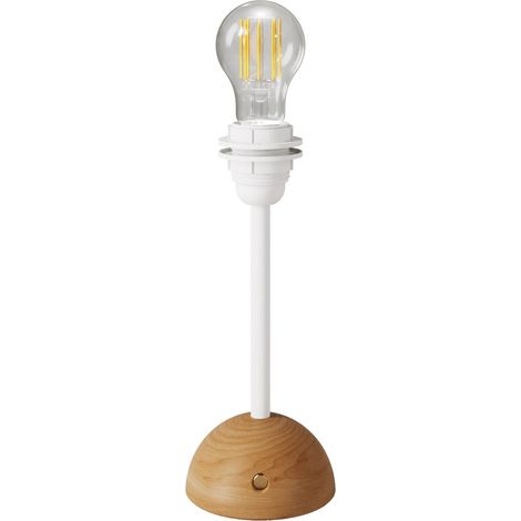 Lampada portatile e ricaricabile Cabless12 con lampadina a goccia e predisposizione per paralume (1/5)