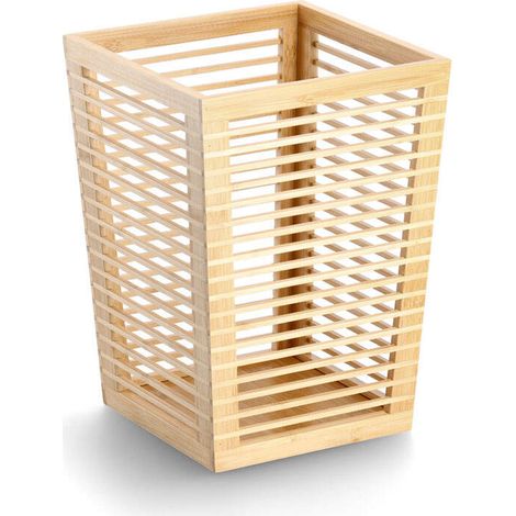 Papierkorb für Büro aus Bambus, 23,5 x 23,5 x 33 cm (1/5)
