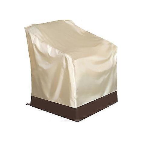 SZTXJ Terrassenstuhl-Überzüge, Wohnzimmer-Sitzbezug für tiefe Stühle, strapazierfähige, wasserdichte Schutzhüllen für Gartenmöbel, Mittelbeige und Braun BEIGE87x93x84