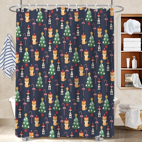 Rideau de bain 180x180 poids lesté rideau imperméable pour idéal location saisonnière (1/5)