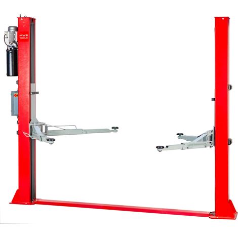 Mw Tools – Pont élévateur hydraulique 2 colonnes 4 t 230 V – Hauteur de levage 1930 mm – Déverrouillage électrique – HB240M
