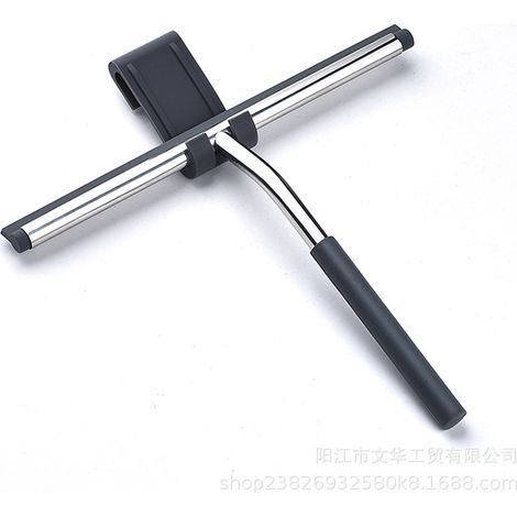 Raclette de Douche, Raclette de Douche en Acier Inoxydable 304, pour Fenêtres, Miroirs, Verre, Carrelage (1/4)