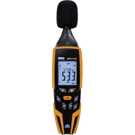 Sonomètre numérique 30 - 130 dB – Mesure SPL classe 2 – Mémoire 32 700 valeurs – Sortie USB – Arrêt automatique – Ht Instruments