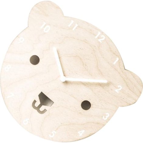 Horloge Murale Silencieuse sans Pile d'ours de Dessin Animé, Décoration pour Chambre à Coucher d'Garçon et Filles, Réveil Éducatif pour Garçons et Filles (1/5)