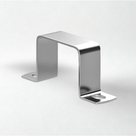 [Kit 12 Pezzi] Collare in acciaio zincato per fissaggio laterale a muro per palo QUADRO 50X50 mm