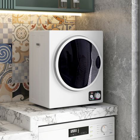 Mini sèche-linge 4 kg avec 4 programmes, 2 niveaux de chauffage, stérilisation jusqu'à 65 °C, 850 W pour le linge