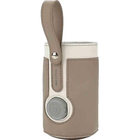 Chauffe-biberon intelligent, sac isotherme pour biberon, thermostat de voyage USB pour le lait et les aliments, chauffe-biberon portable, sac à biberons - USB - Marron (1/5)