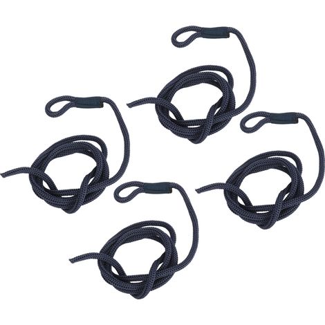 Quatre cordes de sécurité marines en polyester haute résistance et résistant à l'abrasion, d'une longueur de 1,5 mètre, adaptées aux bateaux de haute mer. (1/5)