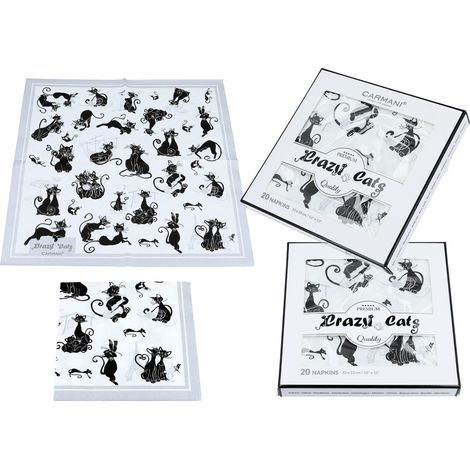 Tovaglioli di carta, 20 pezzi, mondo dei gatti, tovaglioli con gatti per la tavola, decorativi per la casa (1/5)