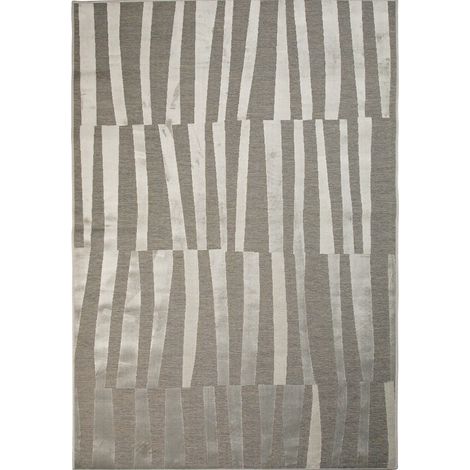 URBANO LIGNES - Tapis à relief moderne gris 120x160 (1/5)