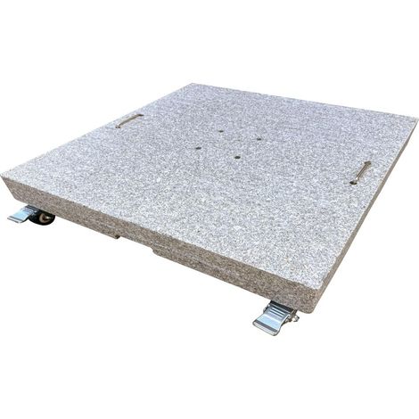 Schirmständer Granit Ennio Base 150 kg light grey mit Rollen (1/3)