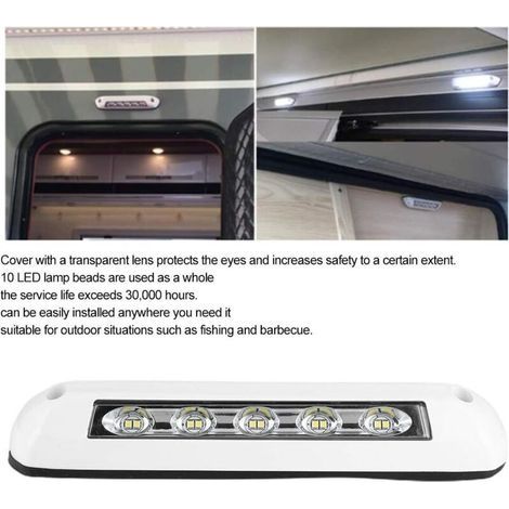 LED-Außenbeleuchtung für Wohnmobile, universelle 12V/24V 8W LED-Beleuchtung, wasserdicht, für Markisen und Veranden (1/3)
