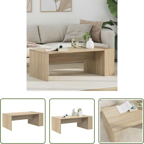 Bois d'ingénierie - Table basse Chêne Sonoma 95 x 50 x 34 cm Bois d'ingénierie (1/5)