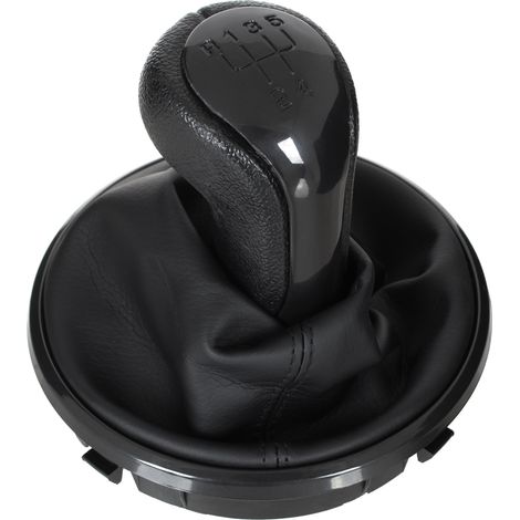Pomo de cambio de marchas negro Skoda Fabia II 07-12 + JUNTA (1/5)
