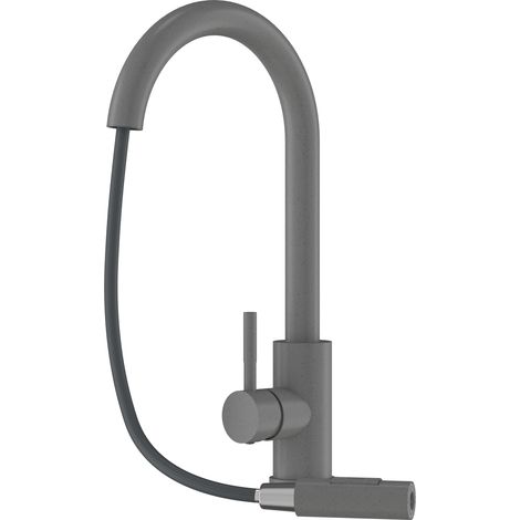 Mitigeur évier Granitan Loseto avec douchette extractible gris 1 pièce (1/5)