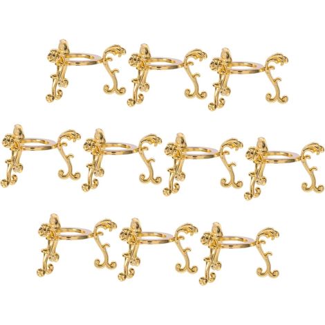 Lot de 10 supports métalliques pour boules cristal, présentoirs sûrs (1/5)