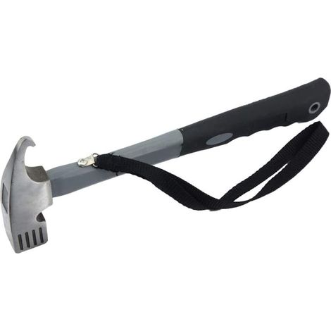 Marteau de camping (avec cordon) 27 cm, marteau de tente