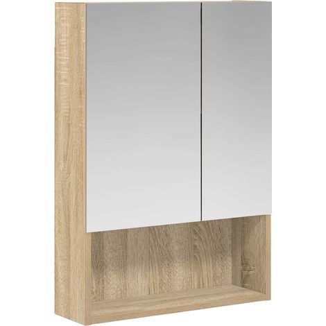 Bathroom Mirror Cabinet with Shelf Sonoma Oak 50 x 14.5 x 70 cm vidaXL