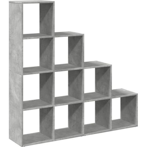 Maison Exclusive - Raumteiler-Bücherregal 4 Stufen Betongrau 131,