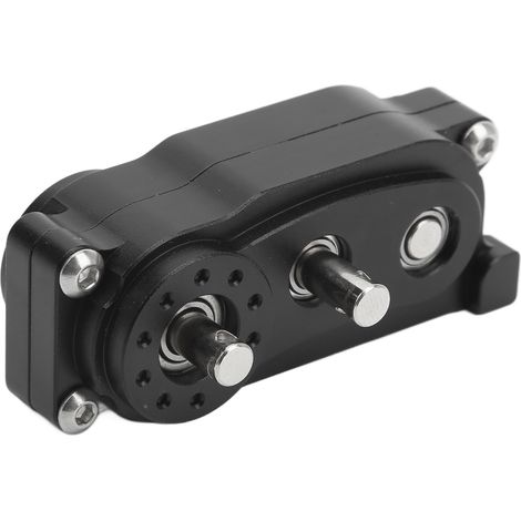 Boîtier de Transfert CNC 2 Vitesses en Alliage d'Aluminium Anodisé Noir pour SCX10 1/10, 313mm d'Empattement (1/5)
