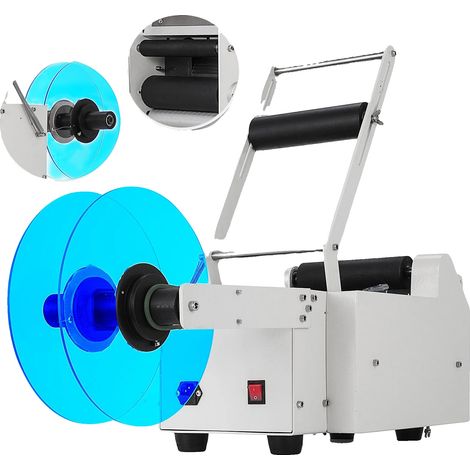 Etichettatrice semiautomatica per bottiglie, potenza 50W, velocità di etichettatura 50 pezzi/min, larghezza etichetta 1,02-5,12 pollici, lunghezza etichetta 0,98-10,24 pollici, telaio in acciaio inox. (1/5)