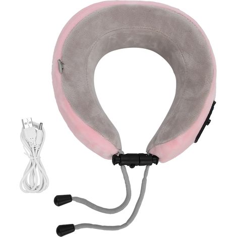 U-förmiges elektrisches Massagegerät für Nacken, Schultern und Halswirbelsäule zur Linderung von Müdigkeit, rosa, Nr. 1 - AquaForge (1/5)
