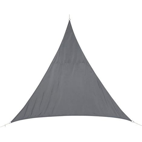 Toile solaire Voile d'ombrage triangulaire 2 x 2 x 2 m en tissu déperlant - Coloris GRIS (1/4)